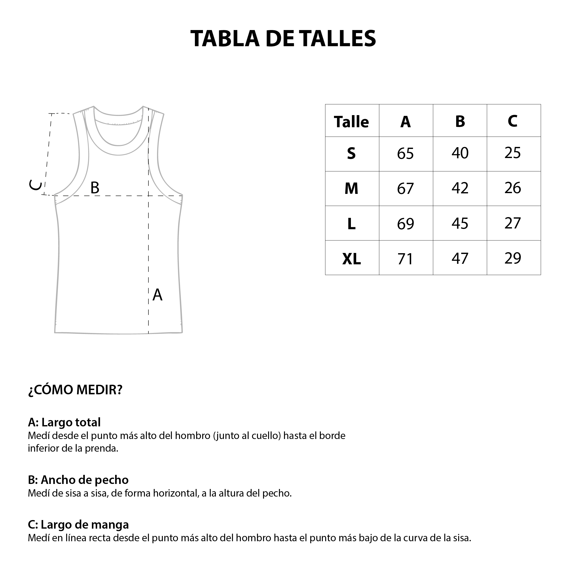 Guía de Talles